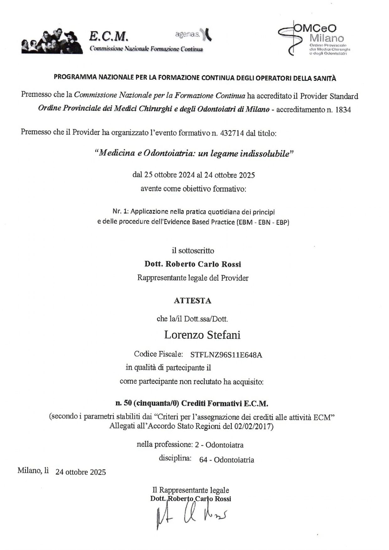 TIMELINE 24 – 25 OTTOBRE 2024